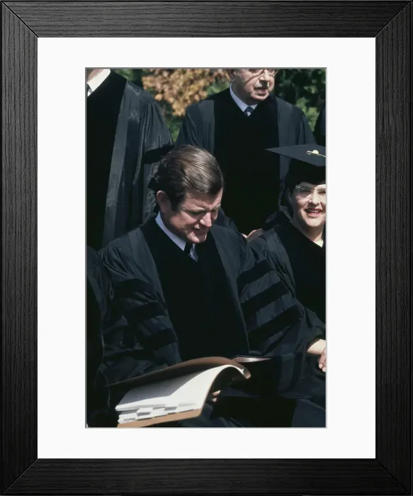 Framed Print : Ted Kennedy At Commencement