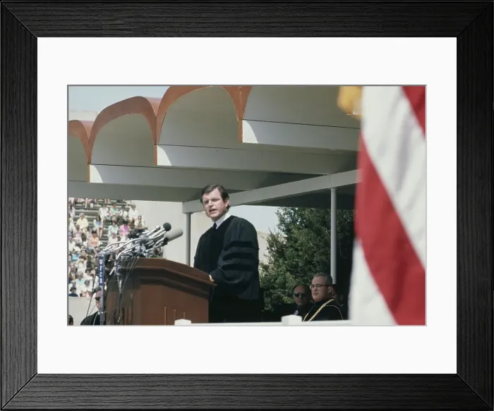Framed Print : Ted Kennedy At Commencement Framed Print : Ted Kennedy At Commencement