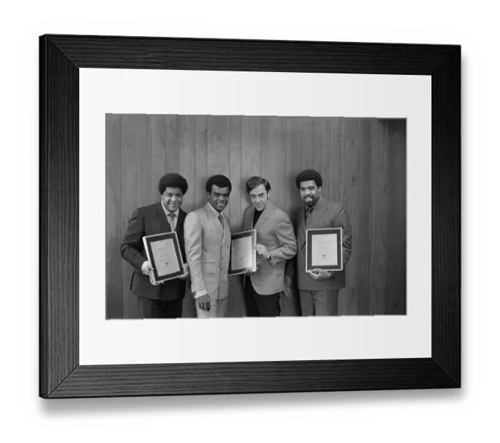 Framed Print : Neil Bogart With The Isley Brothers