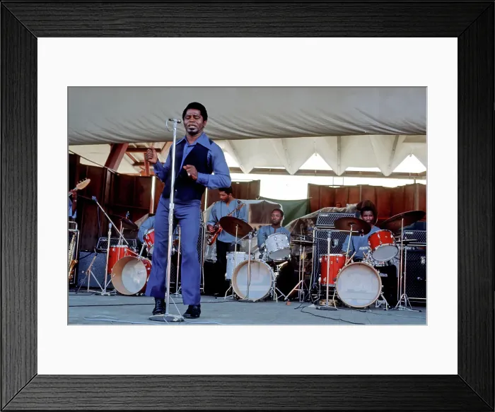 Framed Print : James Brown Performing At Newport Jazz Festival Framed Print : James Brown Performing At Newport Jazz Festival