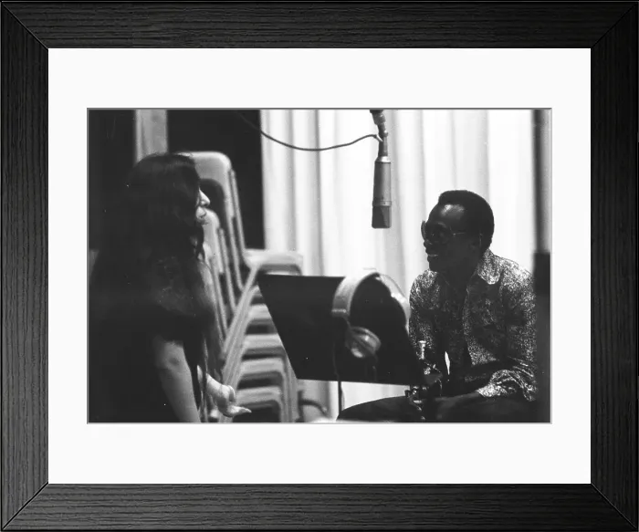 Framed Print : Nyro & Davis In The Studio Framed Print : Nyro & Davis In The Studio