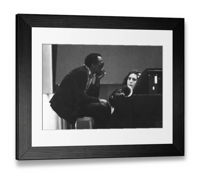 Framed Print : Nyro & Davis In The Studio Framed Print : Nyro & Davis In The Studio