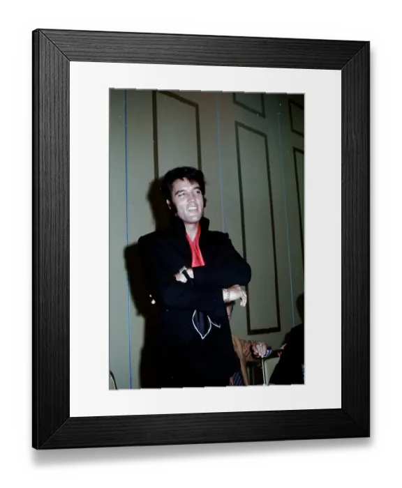 Framed Print : Rock and roll musician Elvis Presley during a press conference Framed Print : Rock and roll musician Elvis Presley during a press conference