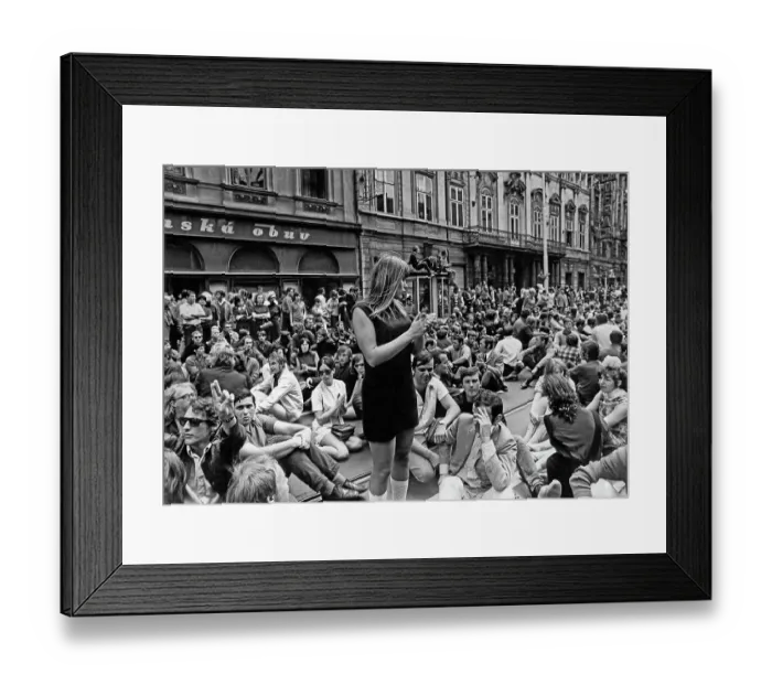 Framed Print : Anti Soviet Protest In Prague
