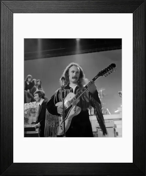 Framed Print : David Crosby On TV Framed Print : David Crosby On TV