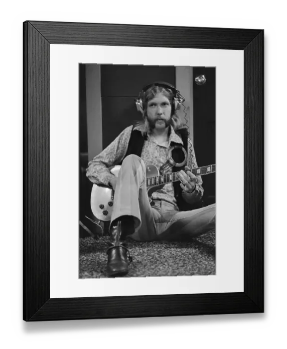 Framed Print : Duane Allman In The Studio Framed Print : Duane Allman In The Studio