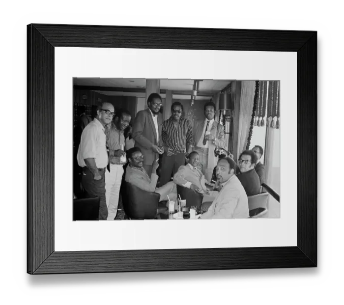 Framed Print : Al Bell (centre, with spectacles), Vice President of Stax Records Framed Print : Al Bell (centre, with spectacles), Vice President of Stax Records