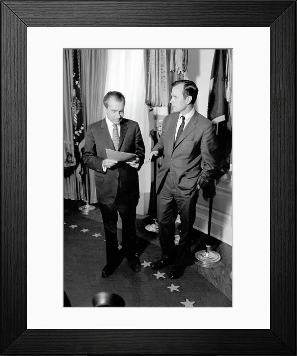 Framed Print : Richard Nixon George H.W. Bush Framed Print : Richard Nixon George H.W. Bush