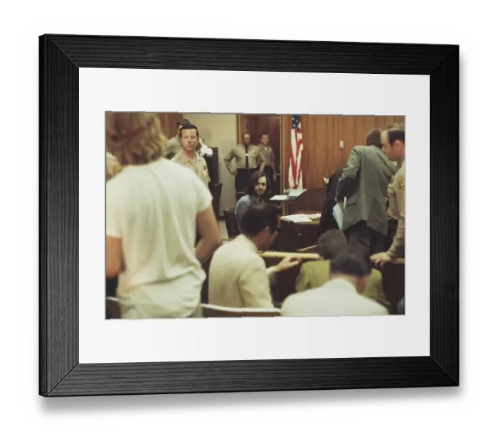 Framed Print : Court Hearing for Gary Hinman Murder