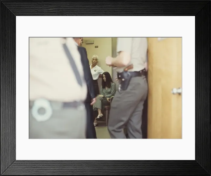 Framed Print : Court Hearing for Gary Hinman Murder Framed Print : Court Hearing for Gary Hinman Murder