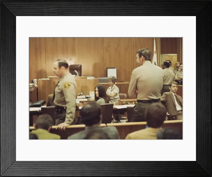 Framed Print : Court Hearing for Gary Hinman Murder