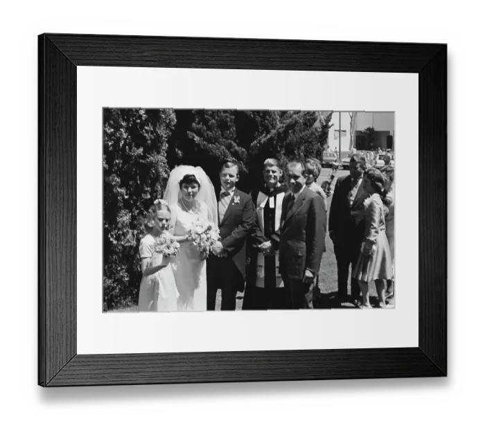 Framed Print : Wedding Of Lawrene Mae Nixon & Thomas Elmer Anfinson
