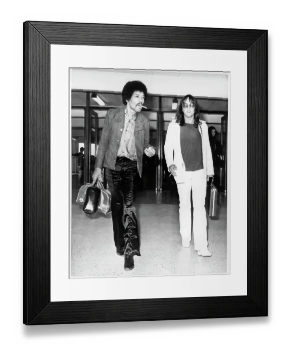 Framed Print : Jimi Hendrix & His Tour Manager Eric Barrett Framed Print : Jimi Hendrix & His Tour Manager Eric Barrett