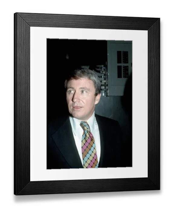 Framed Print : Merv Griffin Looks To His Right
