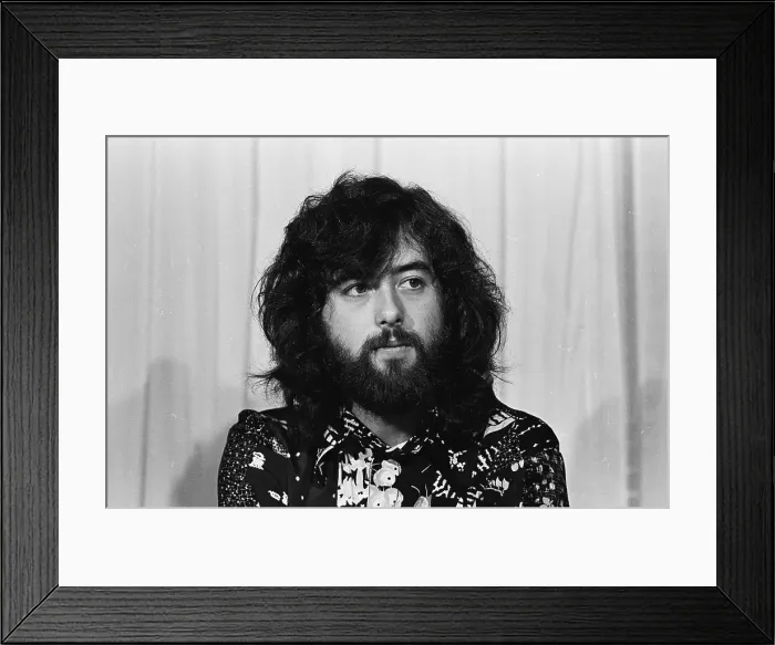 Framed Print : Jimmy Page Press Conference Framed Print : Jimmy Page Press Conference