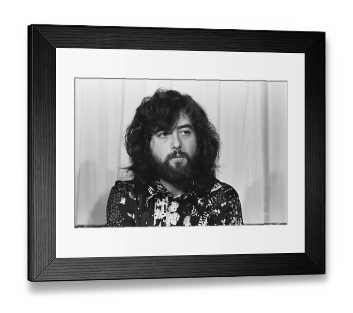 Framed Print : Jimmy Page Press Conference Framed Print : Jimmy Page Press Conference