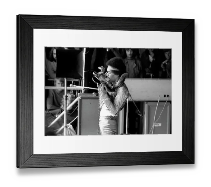 Framed Print : Jimi Plays With His Teeth Framed Print : Jimi Plays With His Teeth