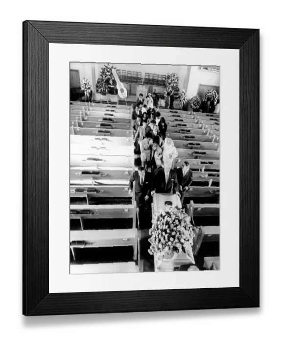 Framed Print : Jimi Hendrix Funeral Procession Framed Print : Jimi Hendrix Funeral Procession