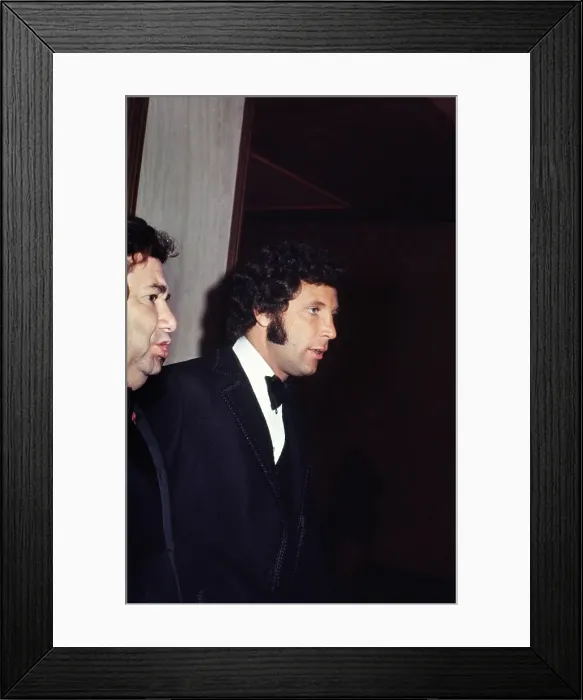 Framed Print : Tom Jones. LOS ANGELES - OCTOBER 1970: Welsh singer Tom Jones attends an event in October Framed Print : Tom Jones. LOS ANGELES - OCTOBER 1970: Welsh singer Tom Jones attends an event in October
