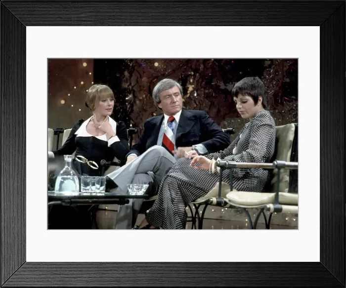 Framed Print : Merv Griffin With Guests Louise Lasser and Liza Minnelli Framed Print : Merv Griffin With Guests Louise Lasser and Liza Minnelli