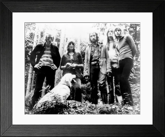 Framed Print : Fleetwood Mac Portrait With Dog Framed Print : Fleetwood Mac Portrait With Dog
