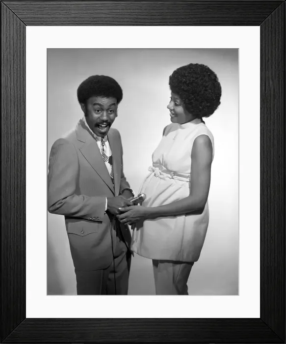 Framed Print : Johnnie Taylor Portrait With His Pregnant Wife Framed Print : Johnnie Taylor Portrait With His Pregnant Wife