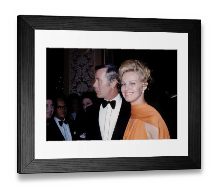 Framed Print : Johnny Carson And Angel Tompkins