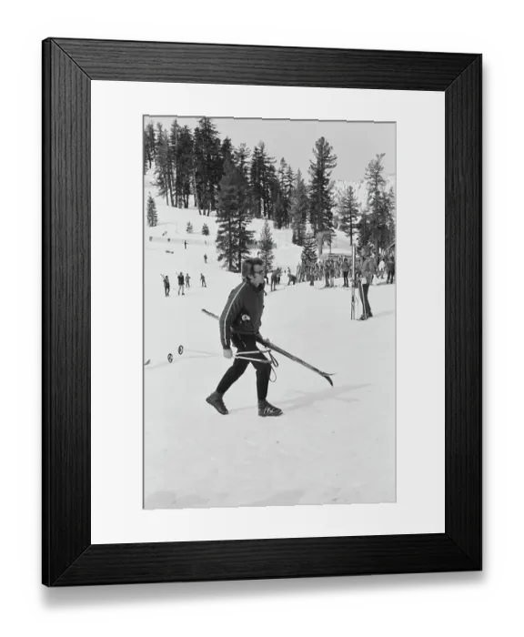 Framed Print : Celebrity Ski Race