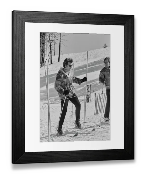 Framed Print : Celebrity Ski Race