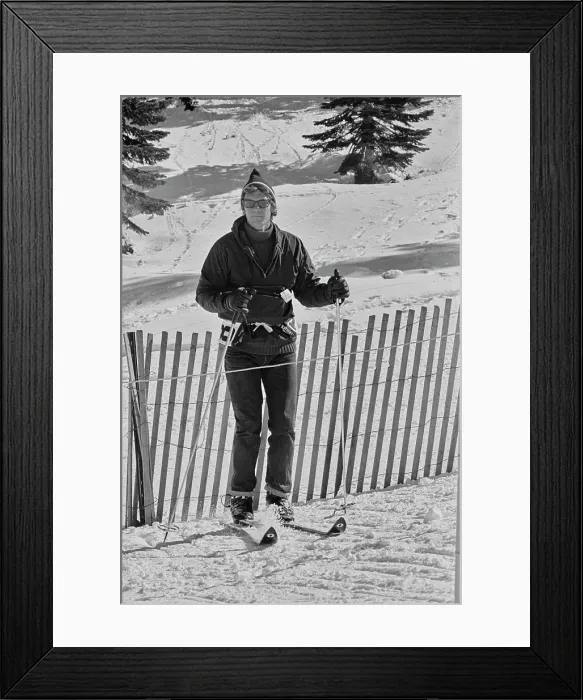 Framed Print : Peter Haskell On Skis Framed Print : Peter Haskell On Skis