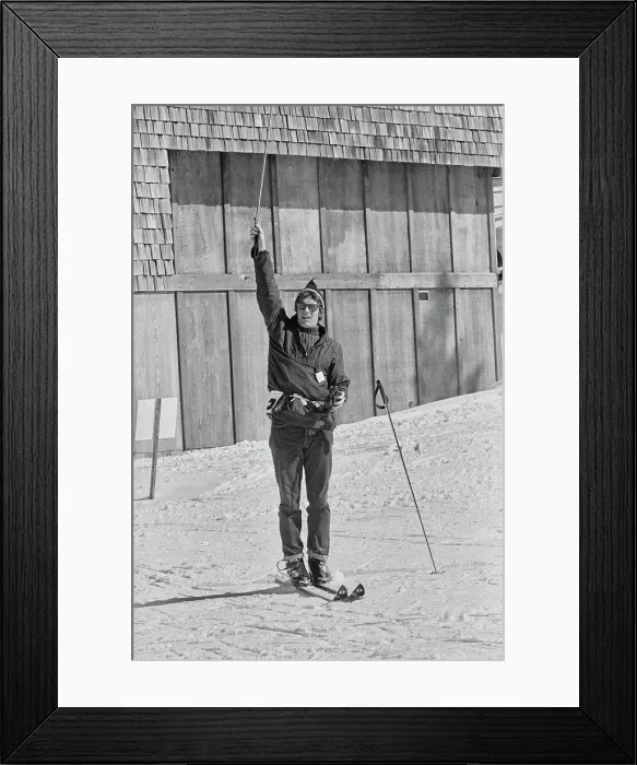 Framed Print : Peter Haskell On Skis