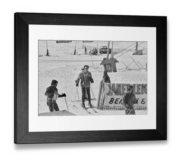 Framed Print : Celebrity Ski Race