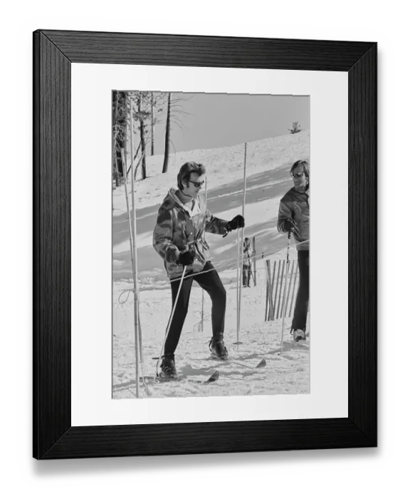 Framed Print : Celebrity Ski Race