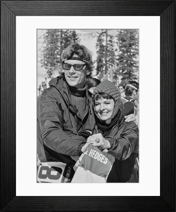 Framed Print : Peter Haskell on Skis Framed Print : Peter Haskell on Skis