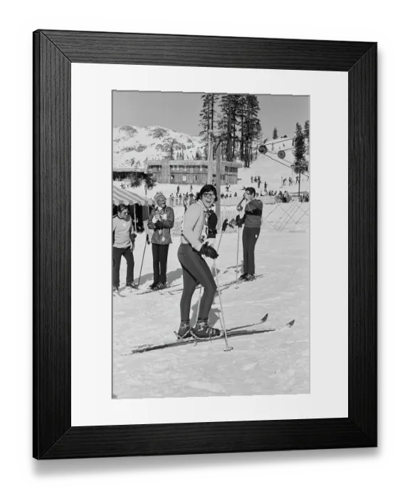Framed Print : Desi Arnaz Jr. Goes Skiing