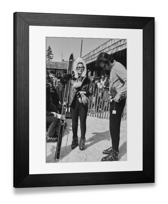 Framed Print : Celebrity Ski Race
