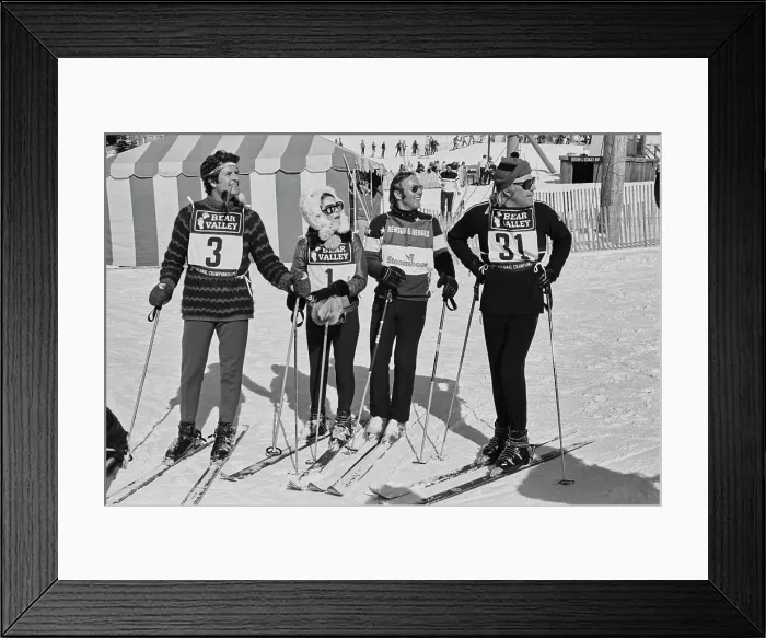 Framed Print : Celebrity Ski Race