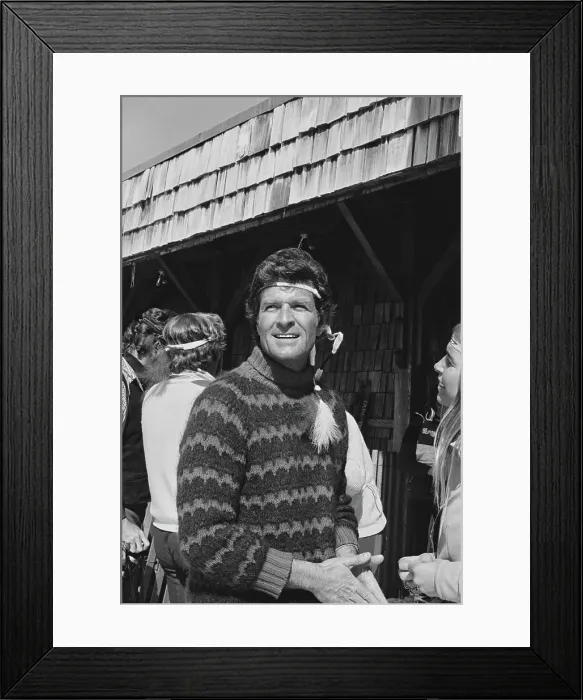 Framed Print : Hugh O'Brian Goes Skiing