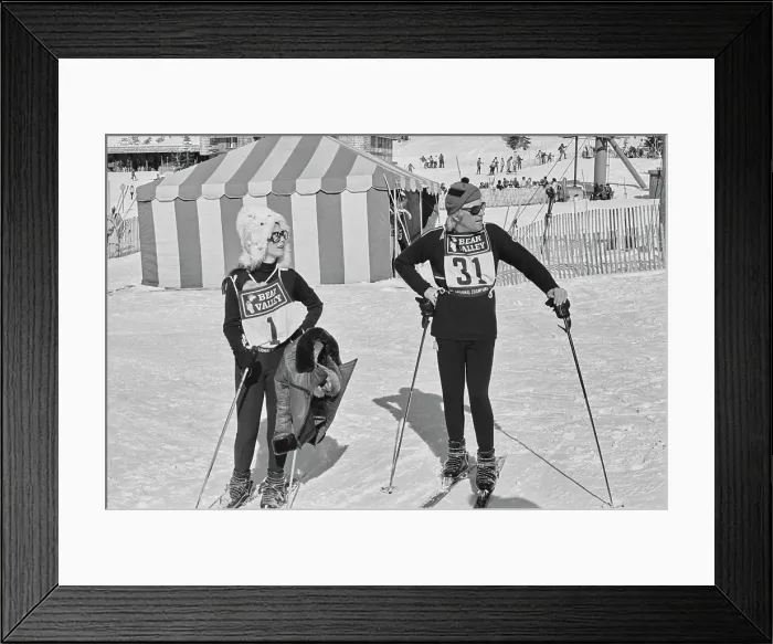 Framed Print : Celebrity Ski Race