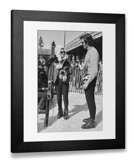 Framed Print : Celebrity Ski Race