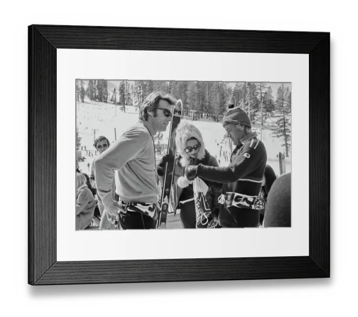 Framed Print : Celebrity Ski Race
