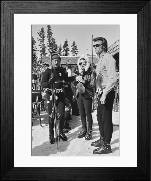 Framed Print : Celebrity Ski Race