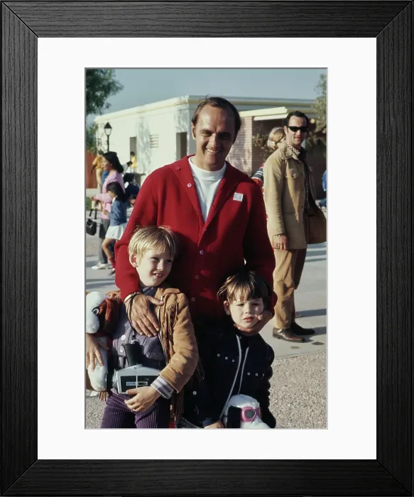 Framed Print : Bob Newhart With Sons Framed Print : Bob Newhart With Sons