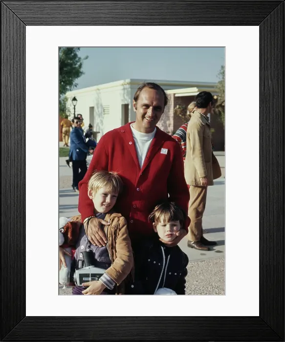 Framed Print : Bob Newhart With Sons Framed Print : Bob Newhart With Sons