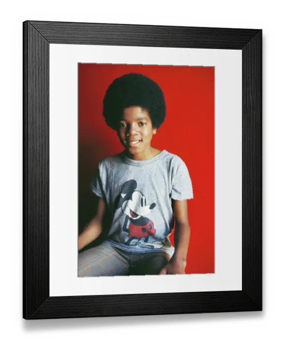 Framed Print : Michael Jackson Wearing A Mickey Mouse T-Shirt Framed Print : Michael Jackson Wearing A Mickey Mouse T-Shirt