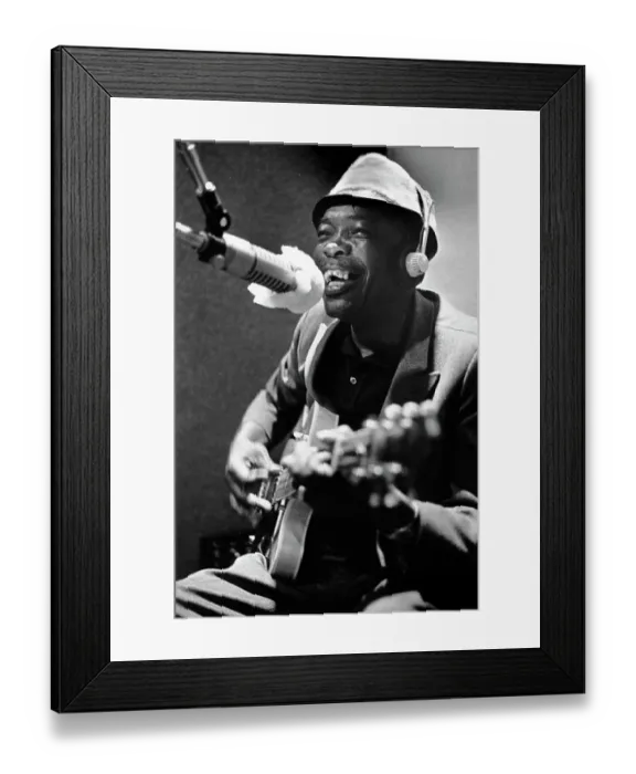 Framed Print : John Lee Hooker In The Studio Framed Print : John Lee Hooker In The Studio