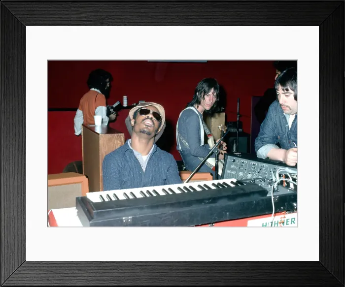 Framed Print : Stevie Wonder In The Studio Framed Print : Stevie Wonder In The Studio