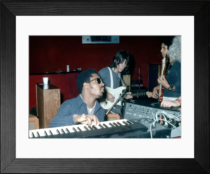 Framed Print : Stevie Wonder In The Studio Framed Print : Stevie Wonder In The Studio