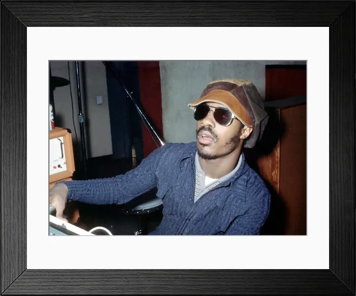 Framed Print : Stevie Wonder In The Studio Framed Print : Stevie Wonder In The Studio
