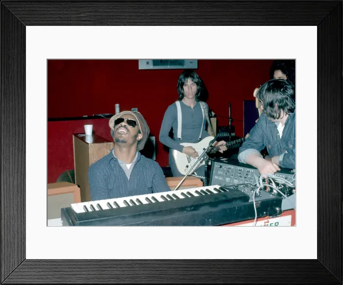 Framed Print : Stevie Wonder In The Studio Framed Print : Stevie Wonder In The Studio